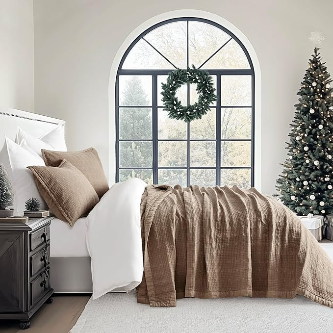 EVERGRACEHOME Stonewashed Cotton Quilt Set Full Queen Size, Ultra Soft Oversized Bedspread Coverl... | Amazon (US)