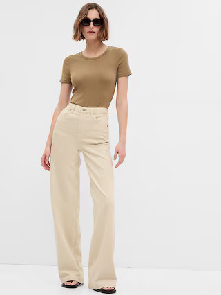 High Rise Stride Wide-Leg Jeans with Washwell | Gap (US)