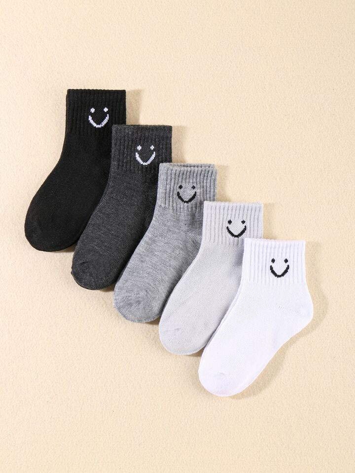 5pairs Children's High Elasticity Mid-calf Sports Socks | SHEIN