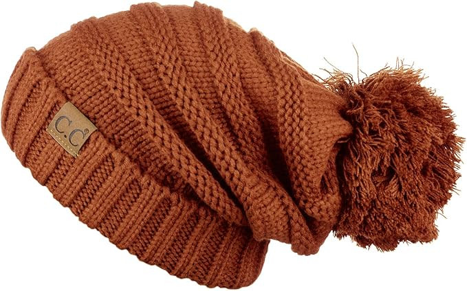 Hatsandscarf CC Exclusives Unisex Oversized Slouchy Beanie with Pom (HAT-6242POM) | Amazon (US)
