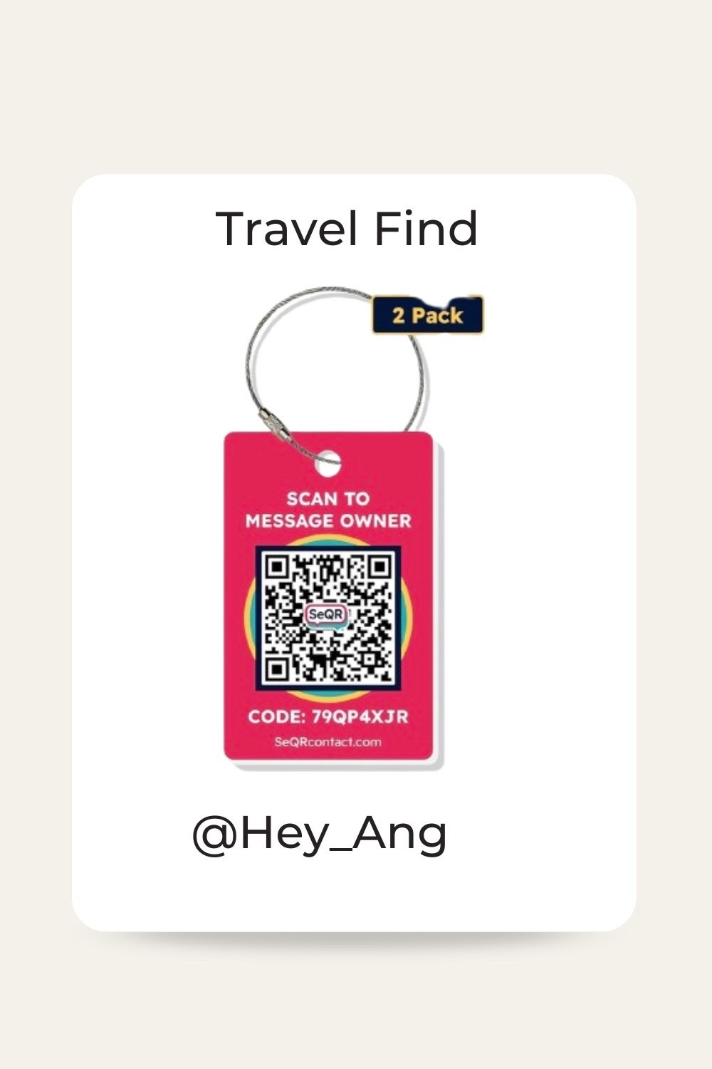 This luggage tag is so cool!! If you lose your bag, when a Good Samaritan scans the QR it can send you a message, or you can set an auto reply with instructions on how to get your luggage returned . It has GPS location , and there is no monthly fees to use. Perfect to put on backpacks and laptop bags too.  

#LTKTravel