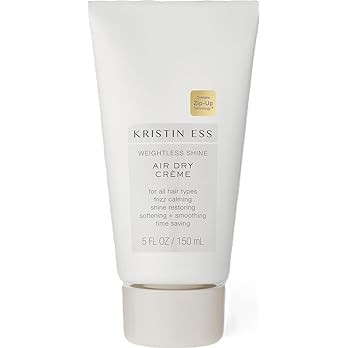 Kristin Ess Hair Weightless Shine Air Dry Cream for Curl Definition, Smoothing + Blowout Prep - F... | Amazon (US)