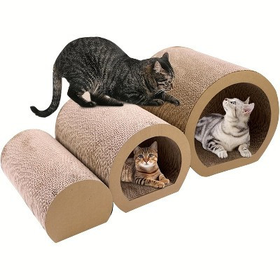 3 in 1 cat tunnel bed, 3 sizes cat scratching board bed, corrugated cat scratching board, hide and play DIY cat wheel | Target