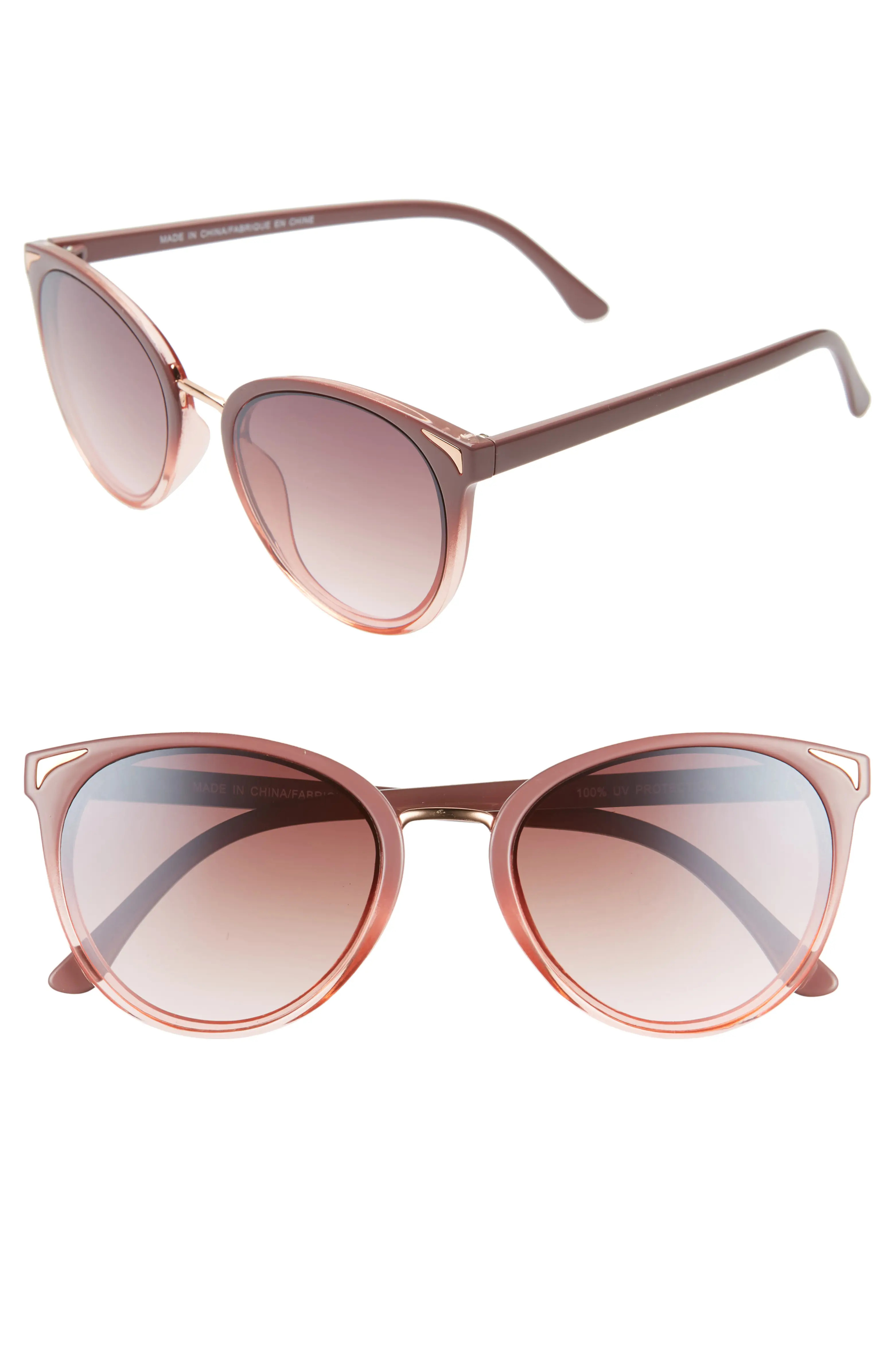 54mm Metal Tipped Cat Eye Sunglasses | Nordstrom