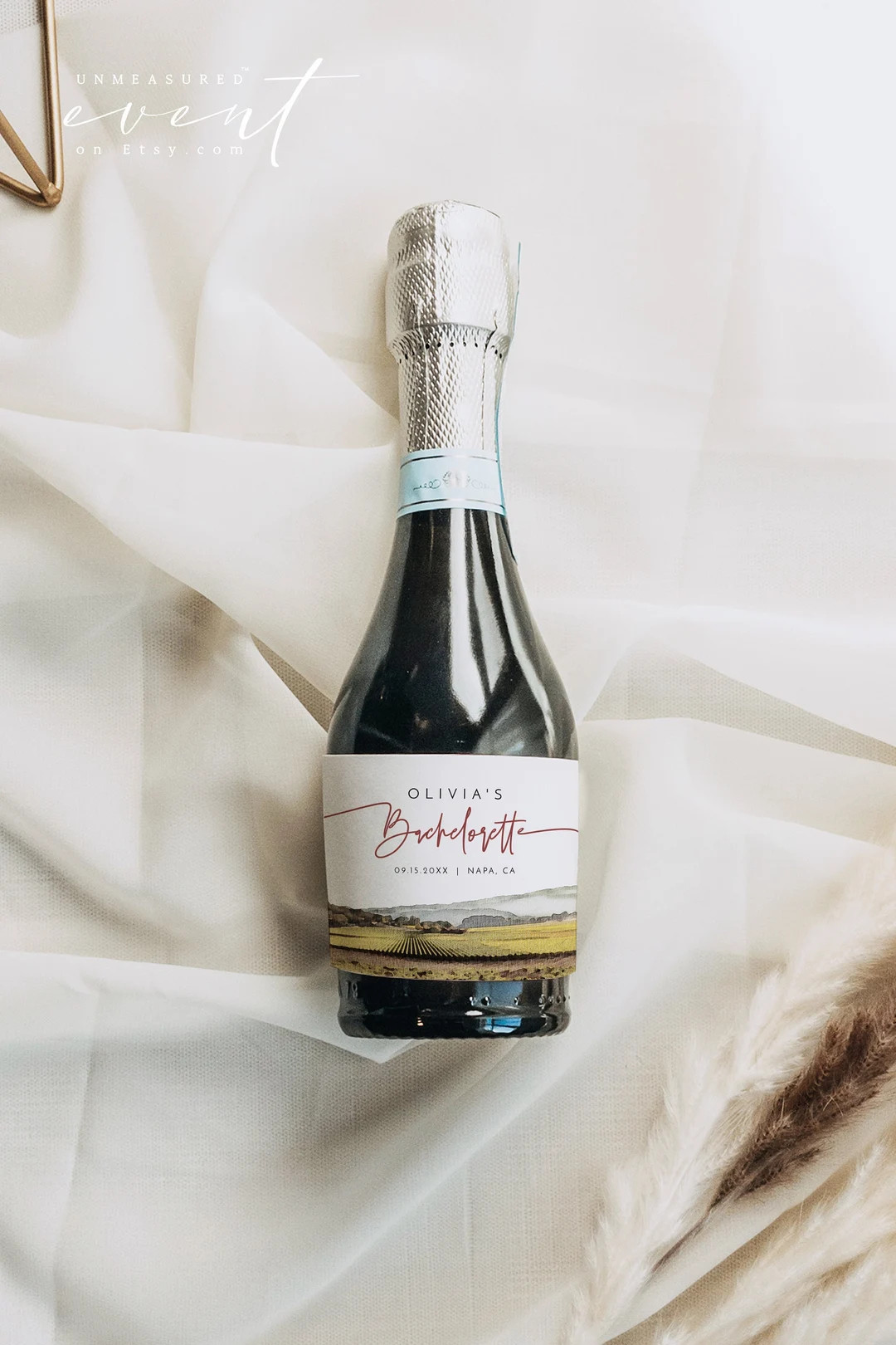 DEMI Napa Bachelorette Champagne Label Template Winery - Etsy | Etsy (US)