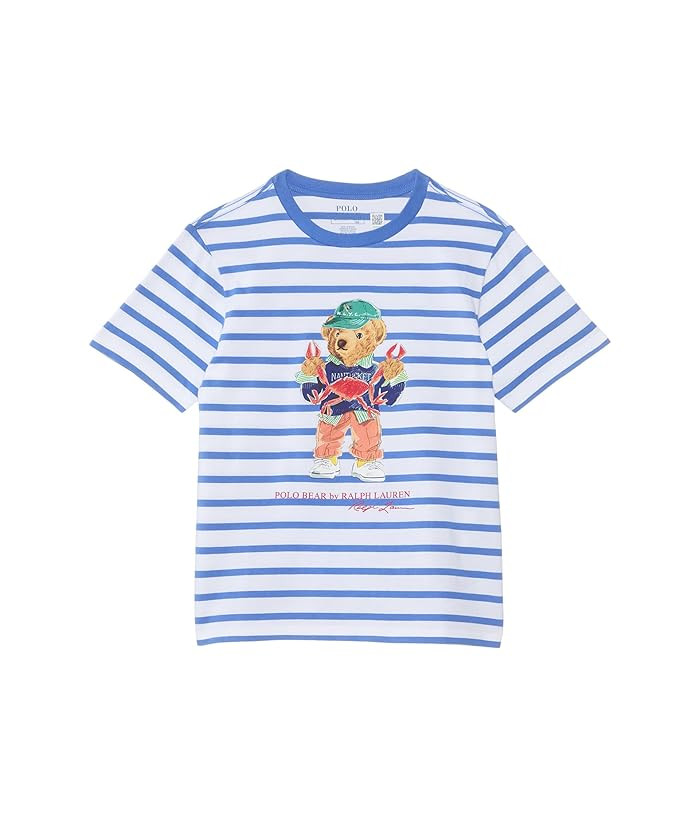 Polo Bear Striped Cotton Jersey Tee (Toddler/Little Kid) | Zappos
