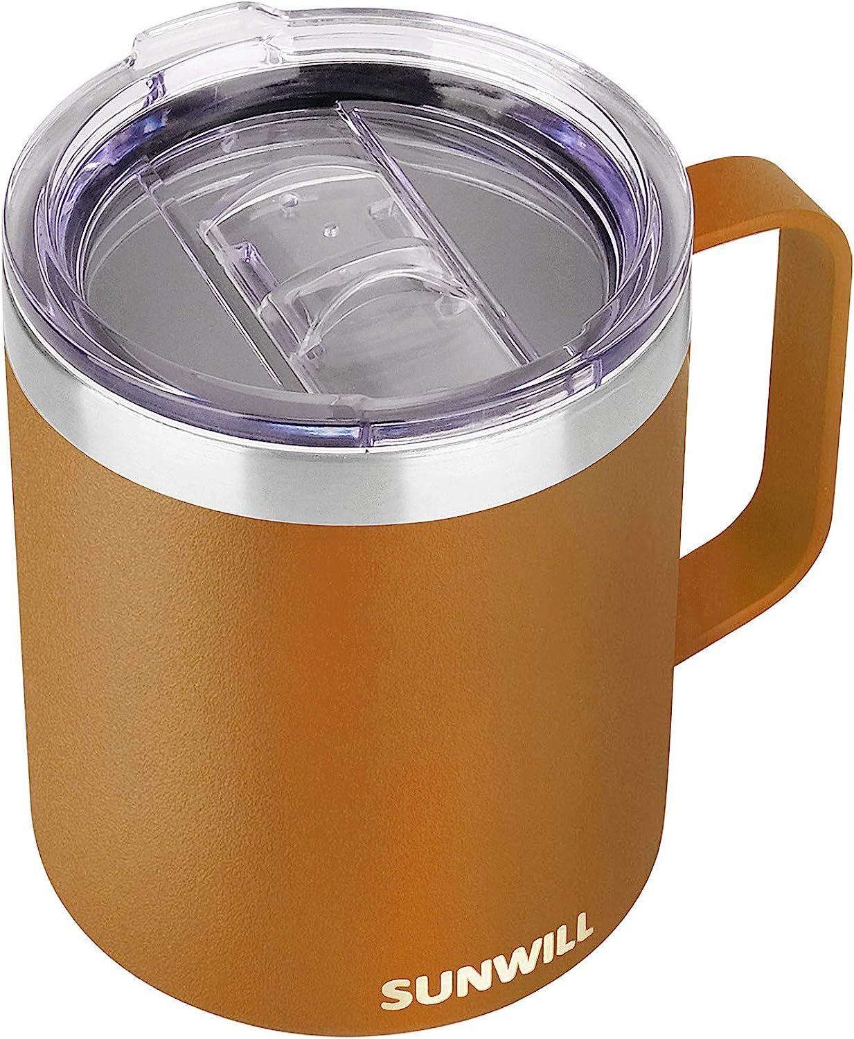 SUNWILL Insulated Coffee Mug with Handle, 14oz Stainless Steel Togo Coffee Travel Mug, Reusable a... | Amazon (US)