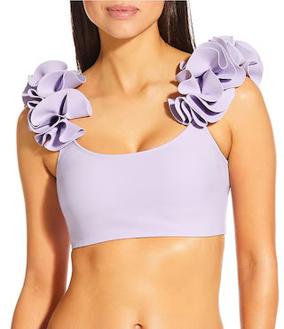 Antonio Melani Solid Rosette Strap Bralette Swim Top | Dillard's | Dillard's
