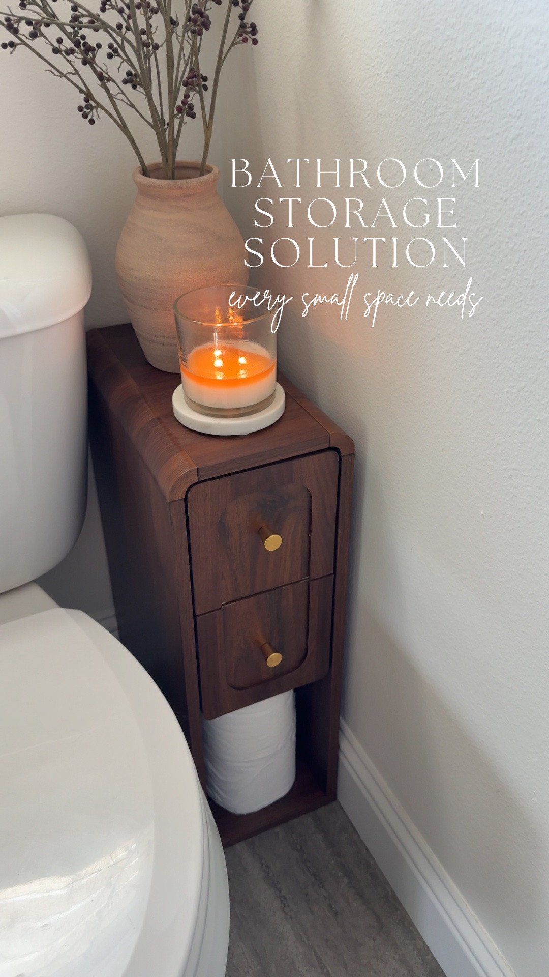 If you’re short on bathroom storage, this narrow cabinet is such a smart solution. It fits perfectly beside the toilet while giving you space to tuck away extra toilet paper and everyday essentials behind the drawers.

#LTKHome #LTKSaleAlert