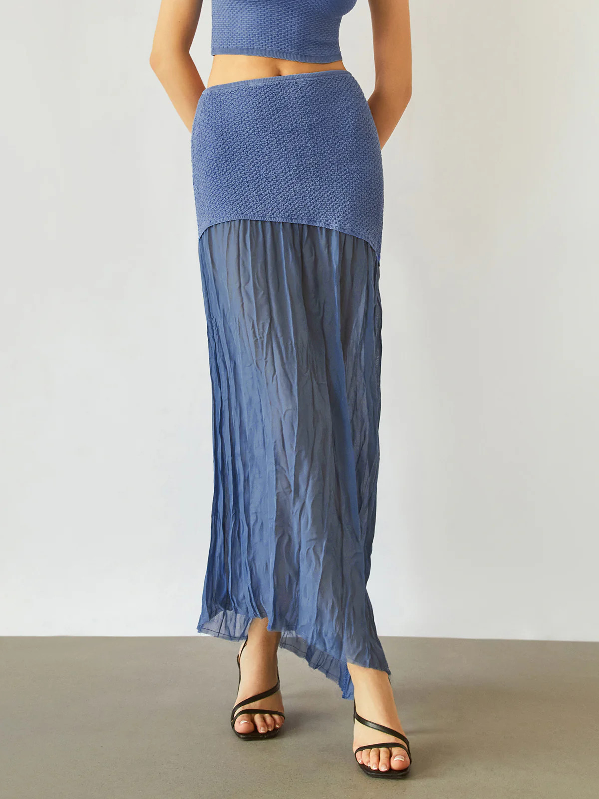 Sea Breeze Patchwork Maxi Skirt | Commense