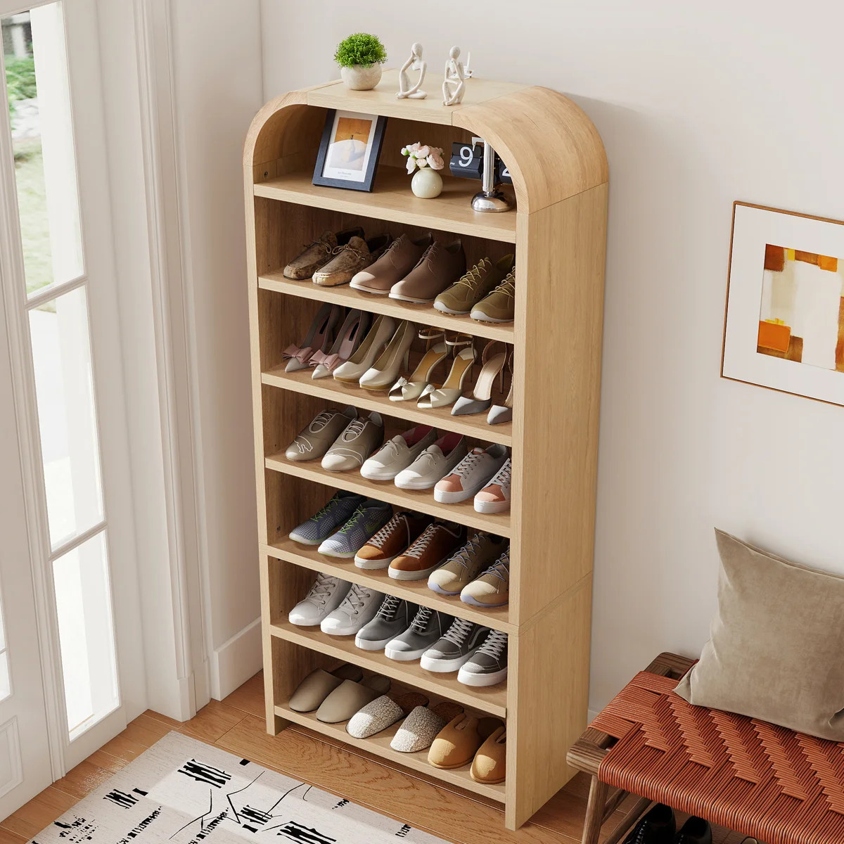21 Pair Shoe Cabinet, 7-Tier Shoe Storage Cabinet | Wayfair North America