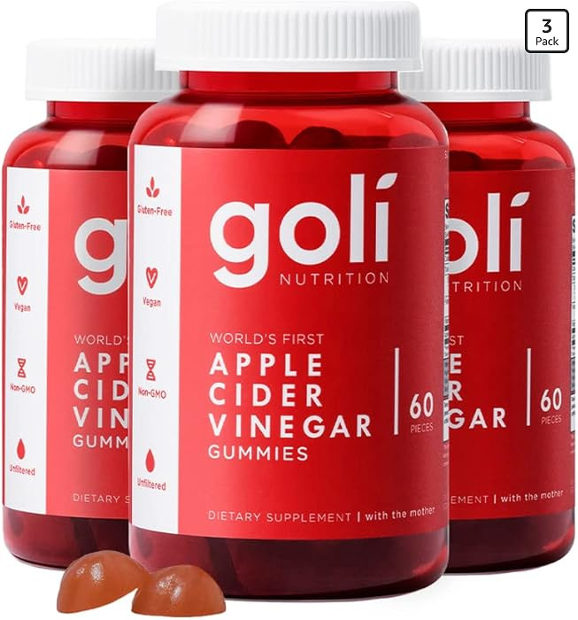 Goli Apple Cider Vinegar Gummies - Worlds First ACV Gummy with Vitamin B12, Beetroot & Pomegranat... | Amazon (US)