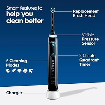 Oral-B Genius X Limited Rechargeable Electric Toothbrush with 1 Replacement Brush Head, Travel Ca... | Amazon (US)