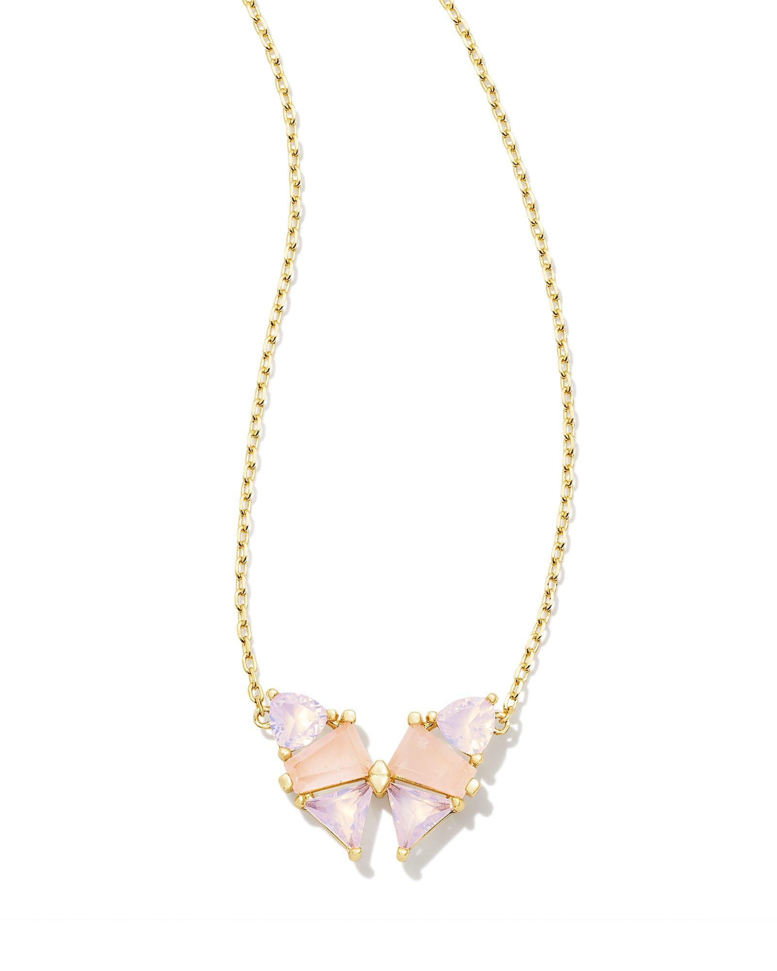 Blair Gold Butterfly Pendant Necklace in Pink Mix | Kendra Scott | Kendra Scott