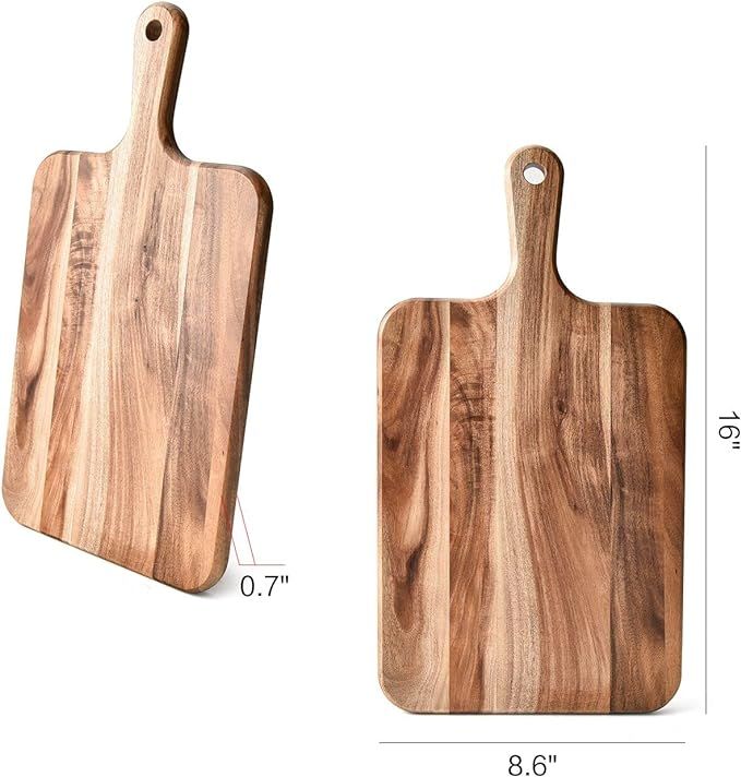Acacia Wood Cutting Board - Wooden Kitchen Cutting Board for Meat, Cheese, Bread,Vegetables &Frui... | Amazon (US)