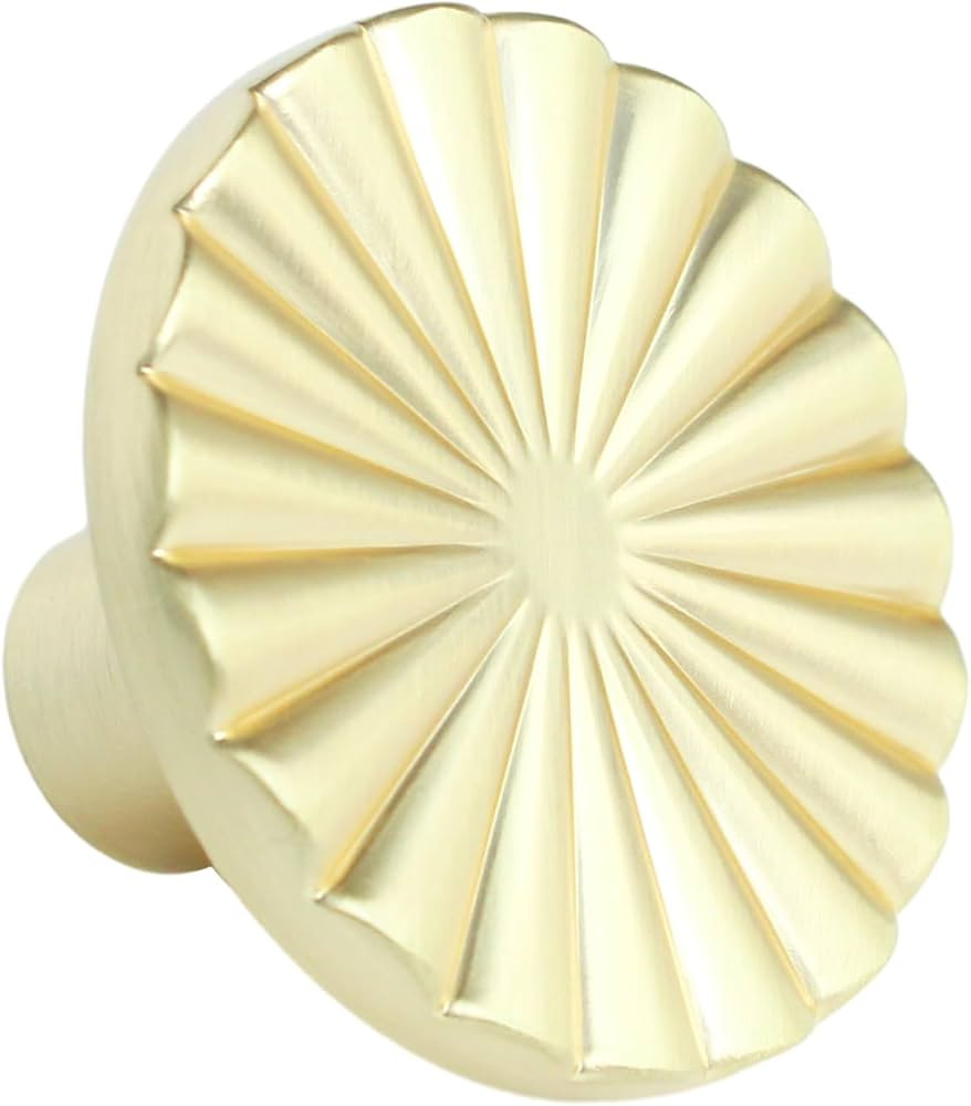 12 Pack Gold Cabinet Knobs Dresser Knobs, Brushed Brass Drawer Knobs Vintage Gold Knobs for Cabin... | Amazon (US)