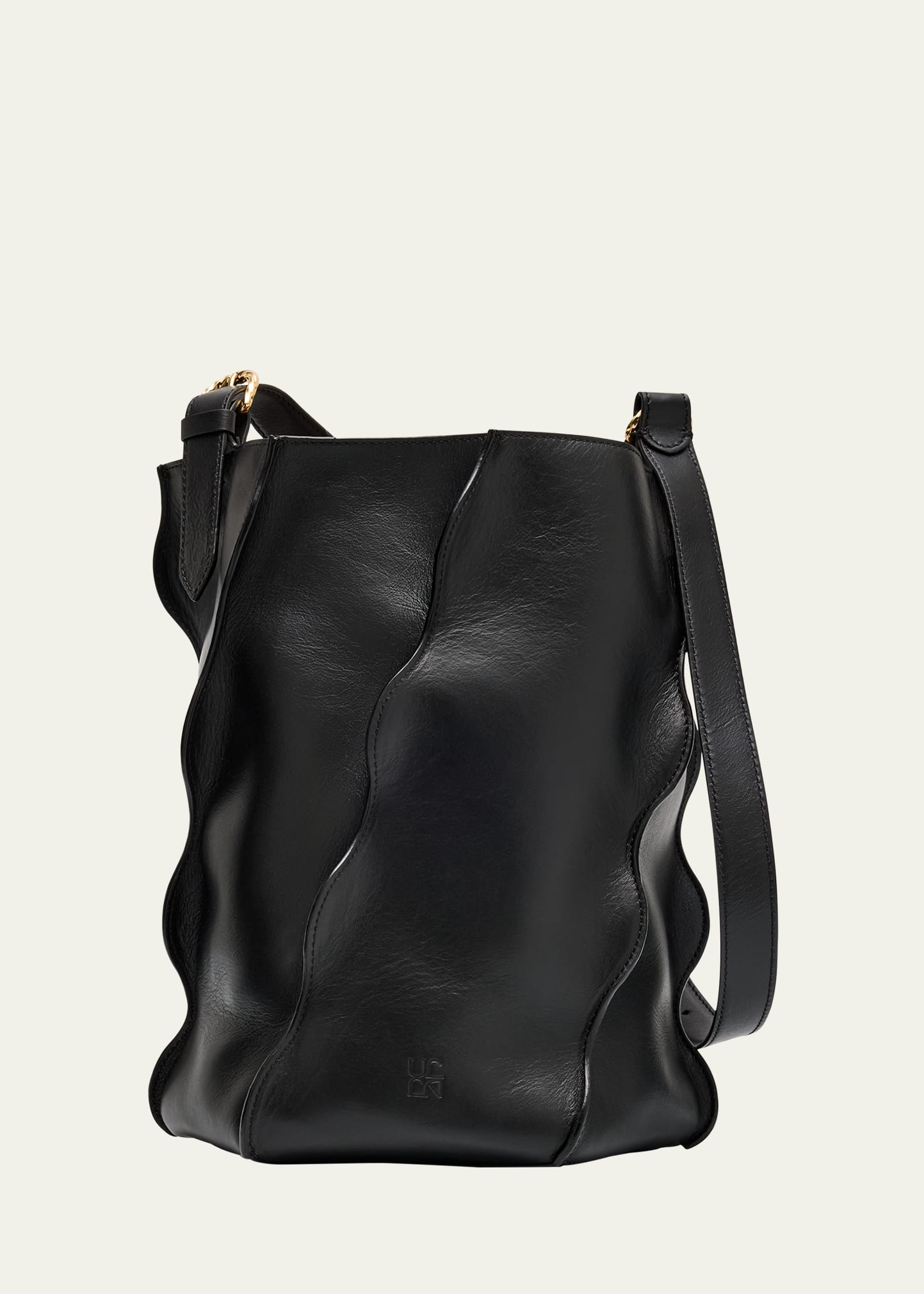 Ulla Johnson Adria Wave Pleated Leather Bucket Bag | Bergdorf Goodman