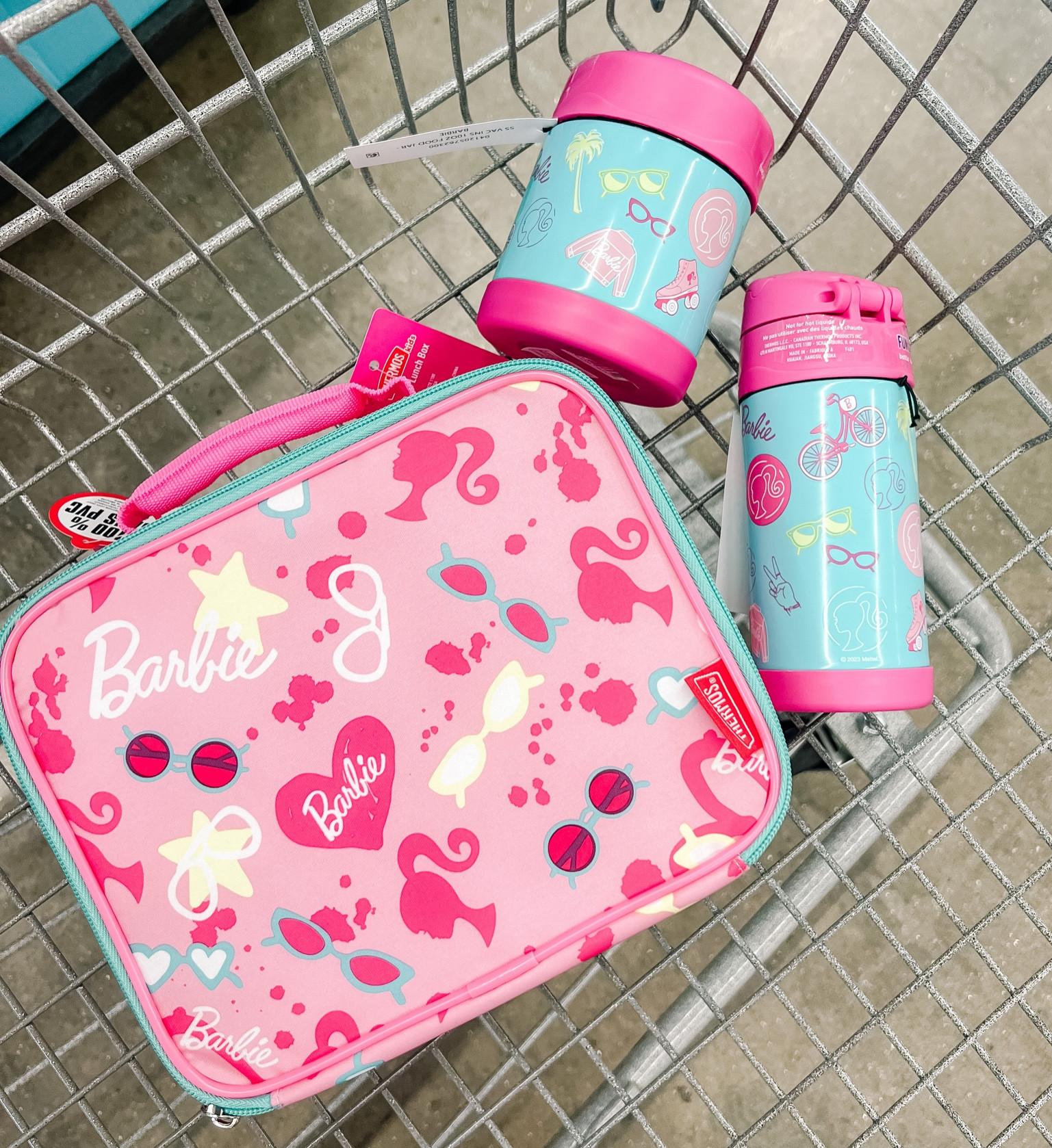 Barbie Thermos Reusable Lunch Bag, Plastic Water Bottle with Chug Spout and Stainless  Steel Funtain Bottle with Straw - Walmart Finds