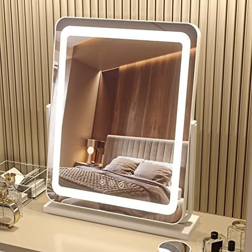 PRIMETEK Makeup Vanity Mirror with Lights - Large Lighted Mirror for Desk, Bedroom, Dressing Room Ta | Amazon (US)