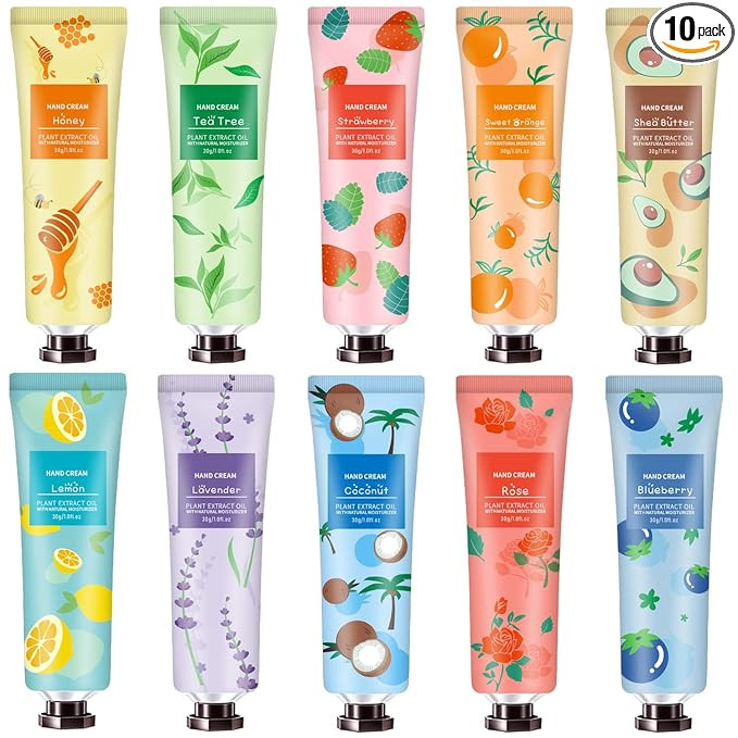10 Pack Hand Cream for Dry Cracked Hands, Stocking Stuffers for Teen Girls,Christmas Gifts for Wo... | Amazon (US)