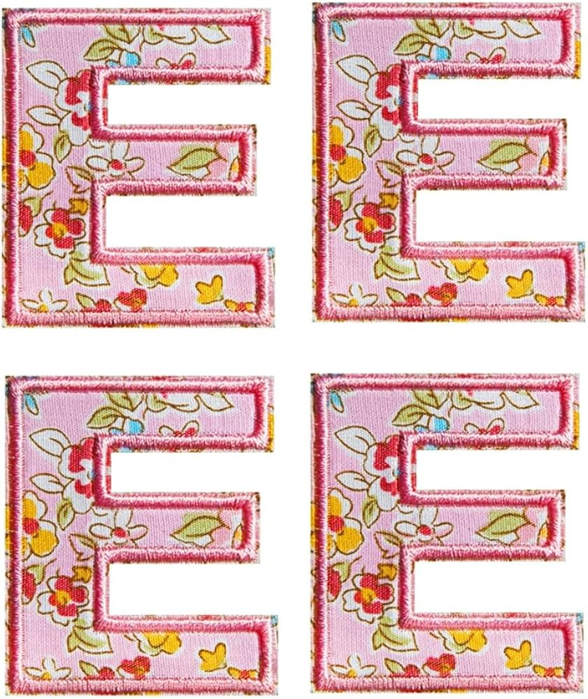 2 Inch Height Embroidery Iron on or Sew on Letters E Patch for Clothing A-Z 26 Letter Patches Emb... | Amazon (US)