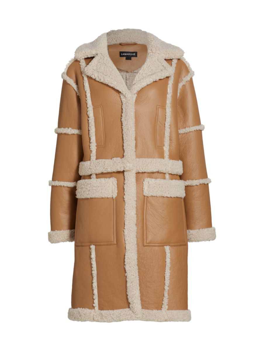 Mariane Faux-Shearling Trimmed Coat | Saks Fifth Avenue
