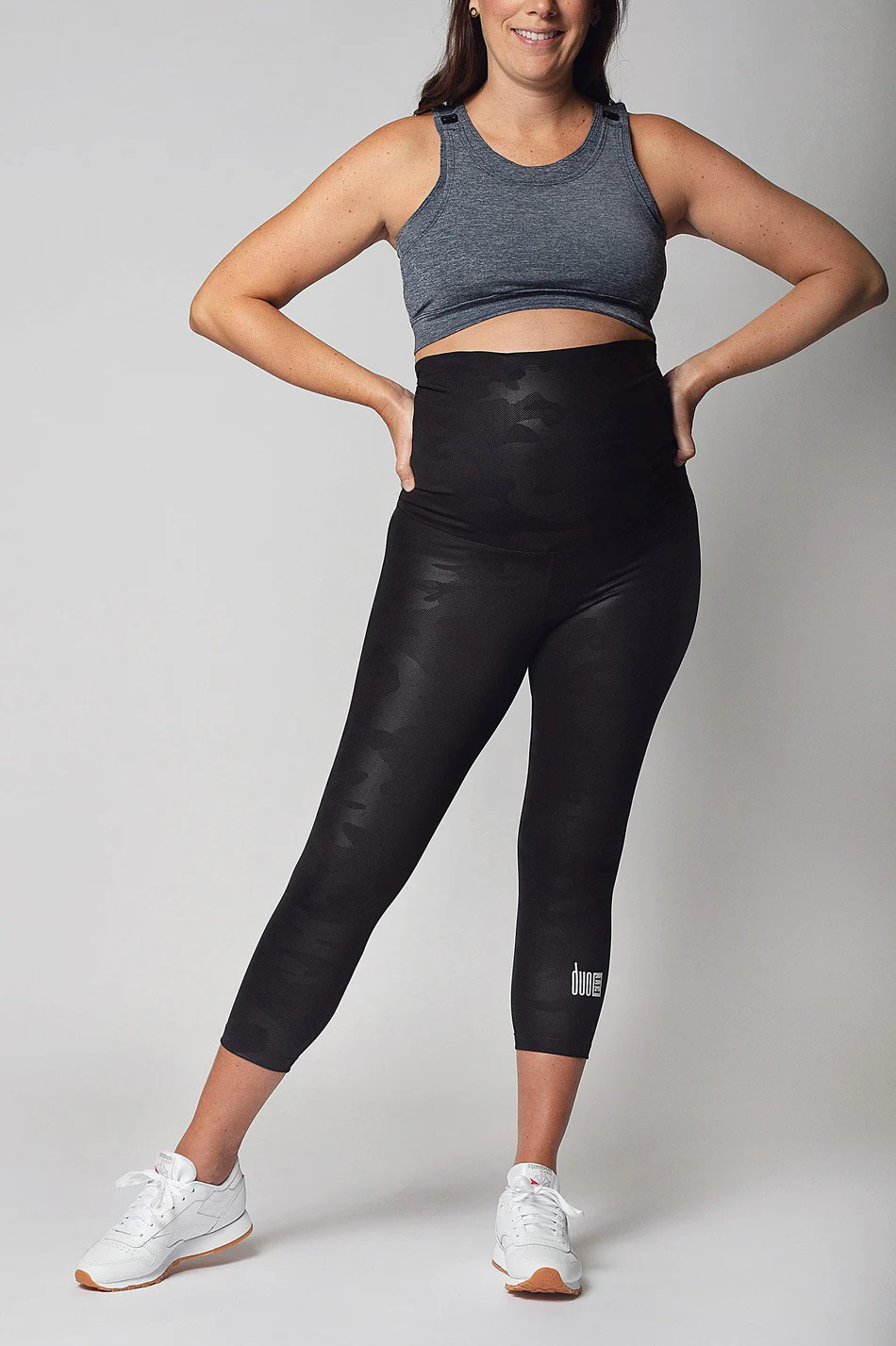 Camo Betty Crop Leggings | duoFIT Maternity Activewear