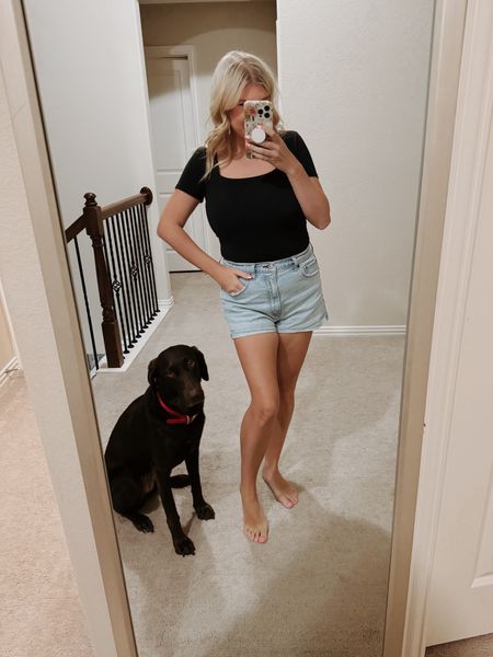 Casual Sunday brunch look!
Sizing:
29 jean shorts
medium bodysuit

Nuuds. body suit. Abercrombie jeans. jean shorts. mom shorts. mom outfit. casual outfit. summer outfit  

#LTKU #LTKFindsUnder100 #LTKFindsUnder50