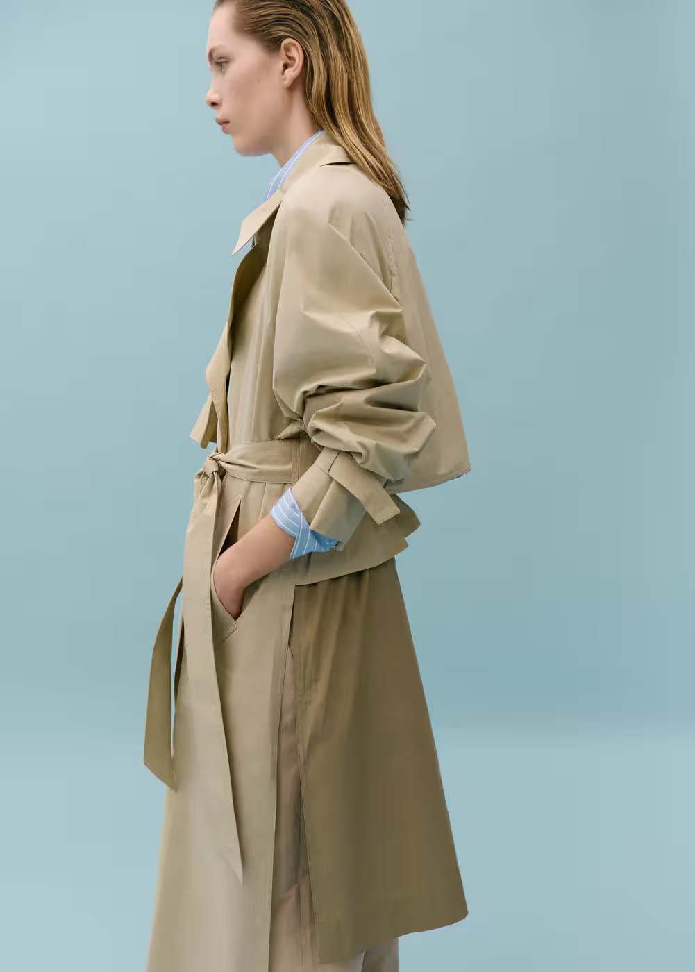 100% cotton long trench coat -  Women | Mango United Kingdom | MANGO (UK)