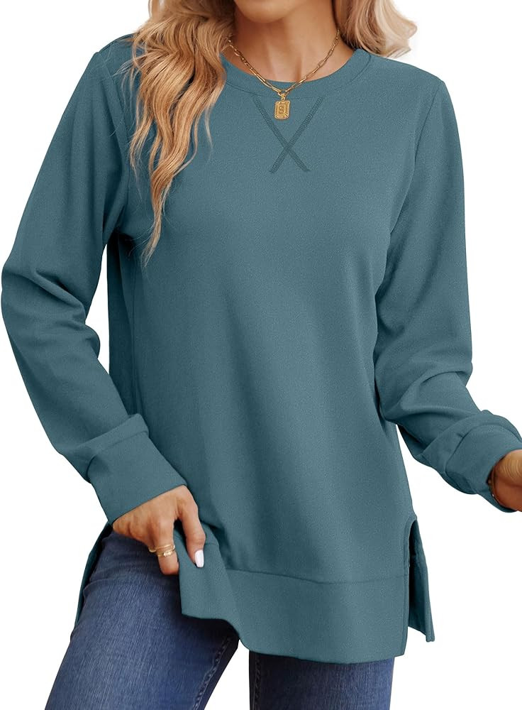 Saloogoe Sweatshirt Long Sleeve Shirts | Amazon (US)