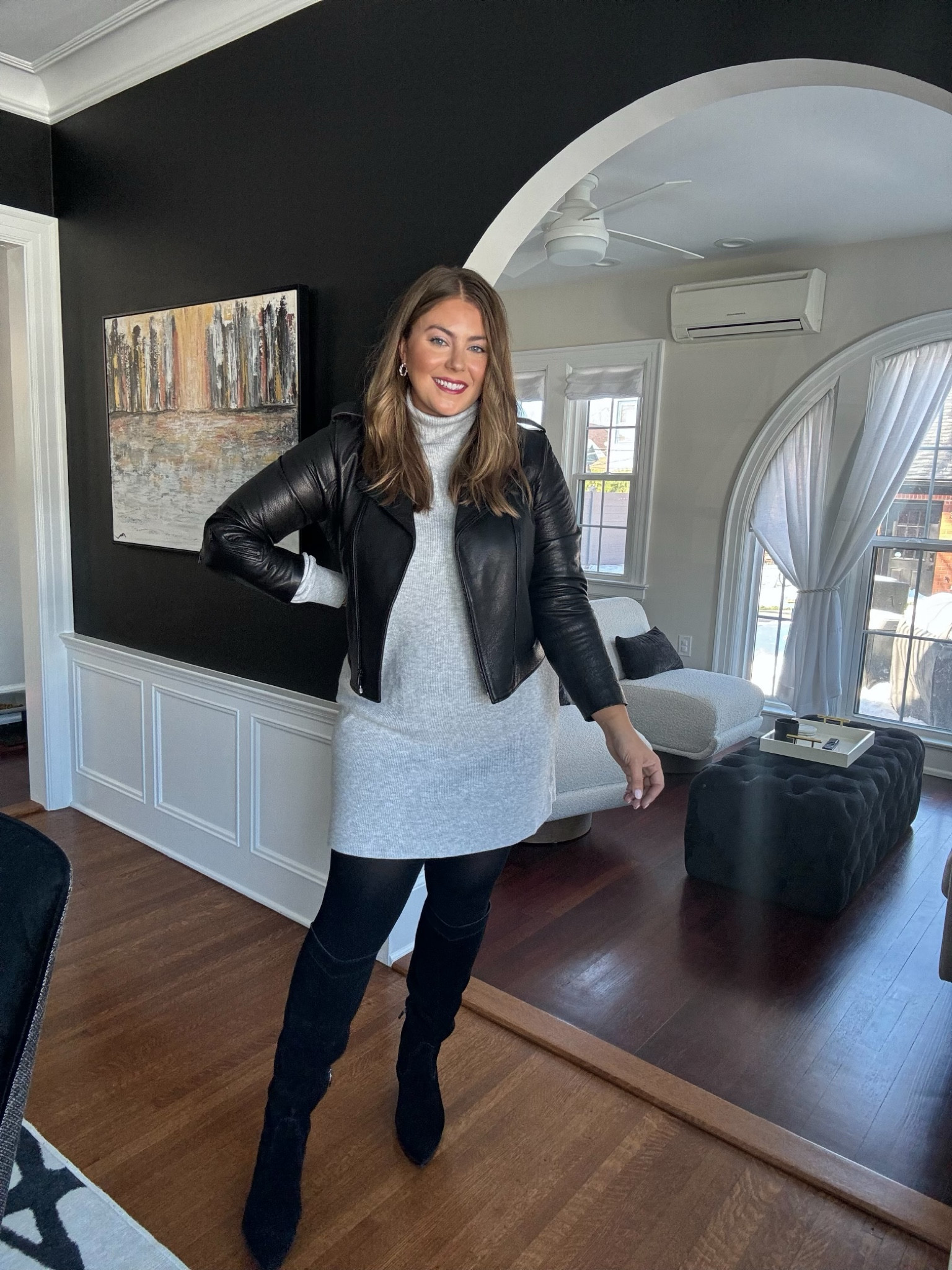 Sunday brunch outfit. Wearing size XL in all, lipstick is shade Sunday 💄 exact sweater dress is sold out, sharing similar styles. 

#LTKmidsize #LTKstyletip #LTKparties