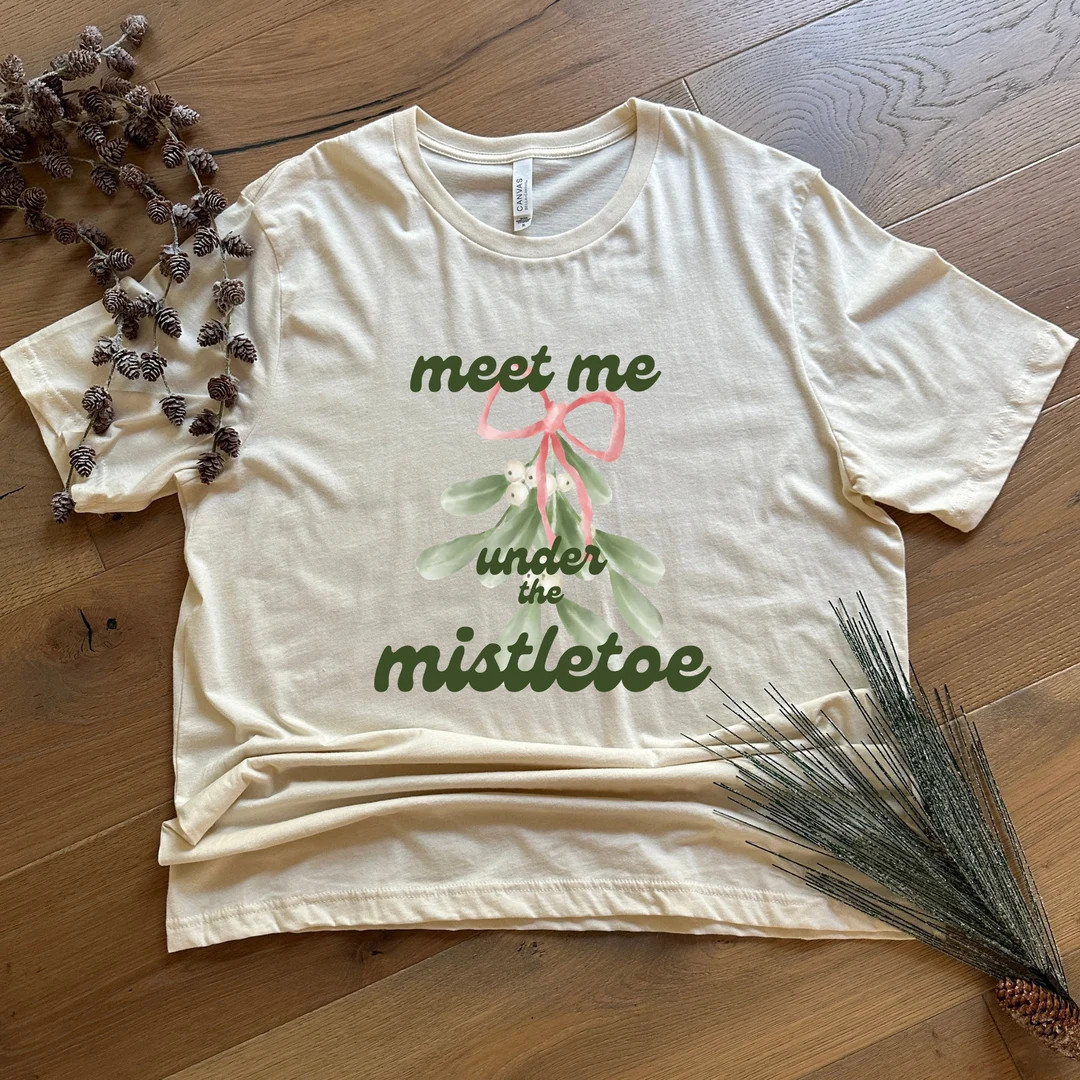Mistletoe Tshirt Christmas Party Tshirt Christmas Mistletoe - Etsy | Etsy (US)