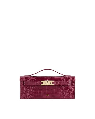 JW PEI Women's Bria Structured Top Handle Bag - Burgundy Croc | Amazon (US)