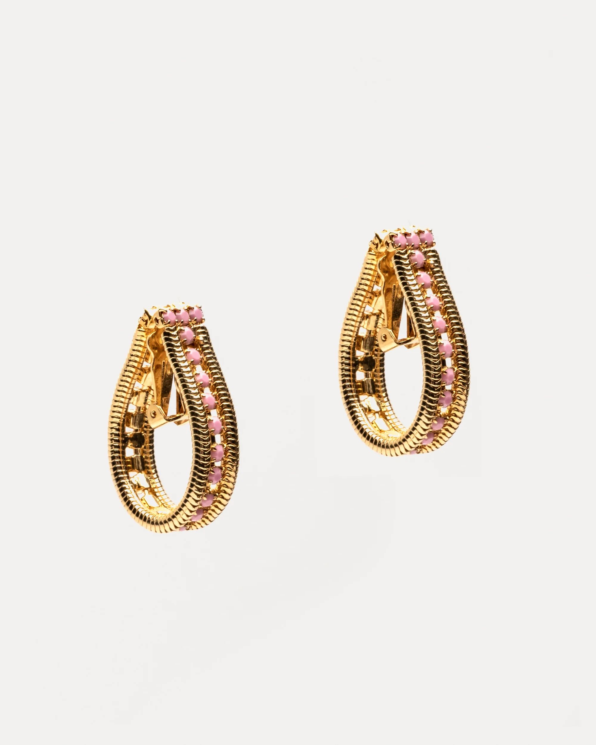Pink Opal Stone Teardrop Earring | Frances Valentine