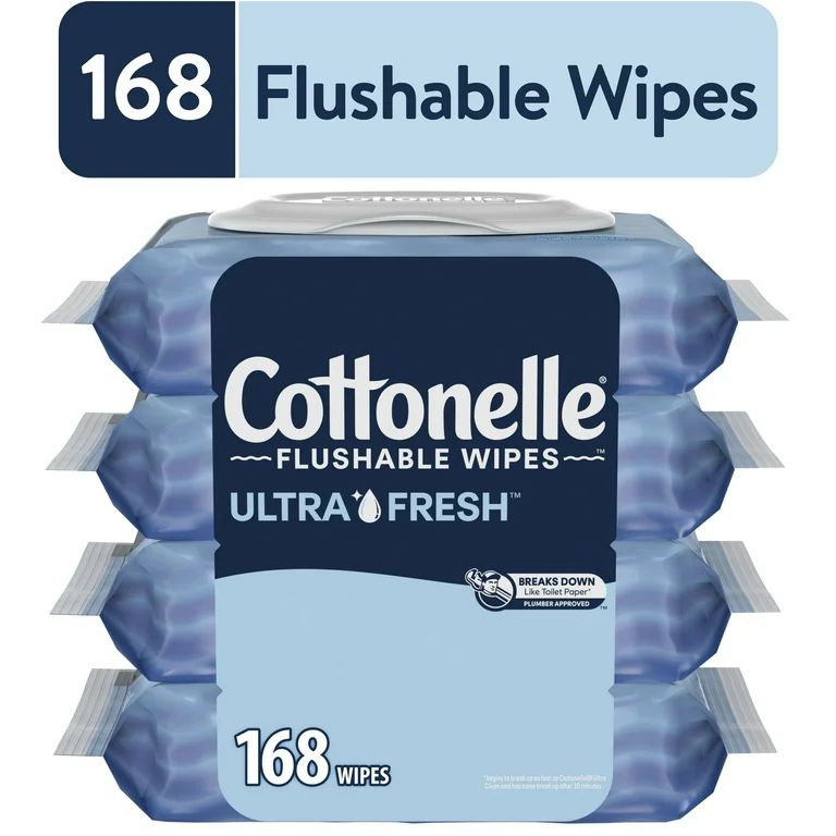 Cottonelle Ultra Fresh Flushable Wipes, 4 Flip-Top Packs | Walmart (US)