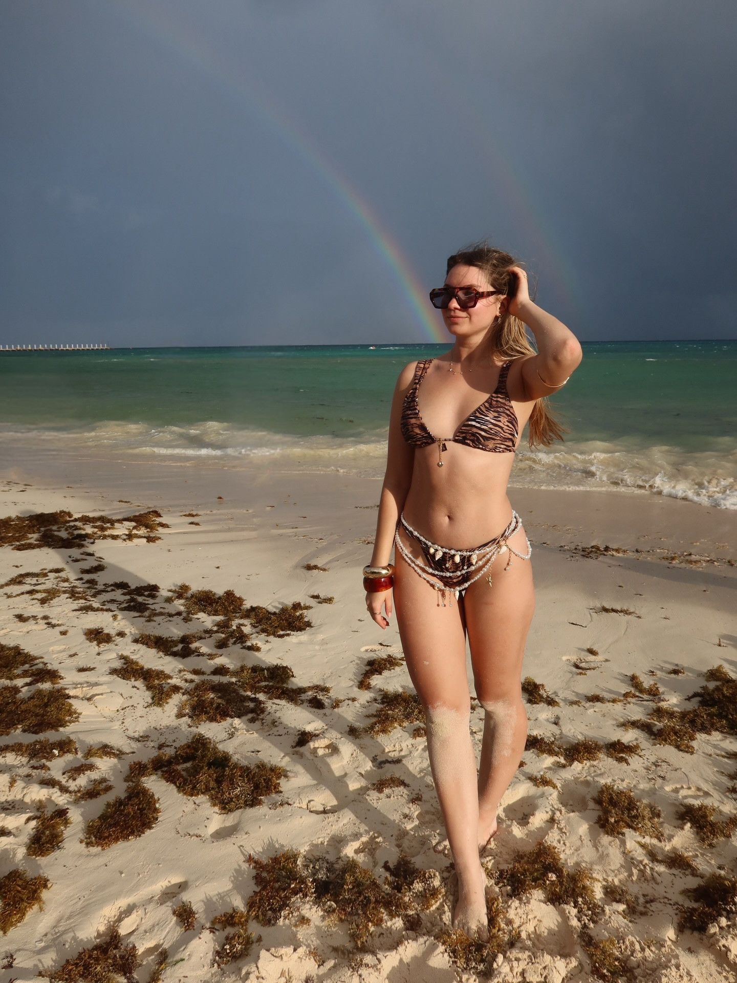 Tiger 🐅 spotted at the beach 🏝️ 
#vacationpics #bikini #beachfashionista #outﬁtinspo 

#LTKfitnessgoals #LTKTravel #LTKdayinmylife