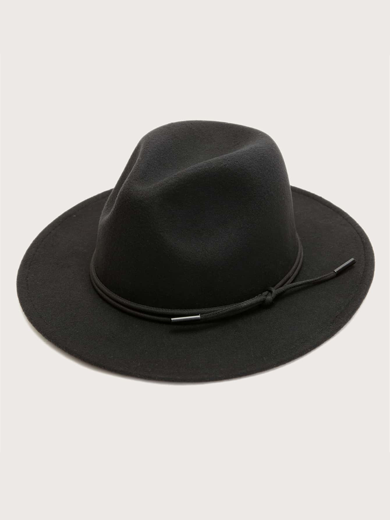 Solid Knot Decor Fedora Hat | SHEIN