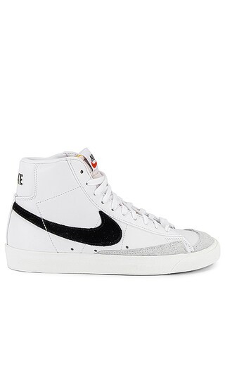 Blazer Mid '77 Sneaker in White, Black & Sail | Revolve Clothing (Global)