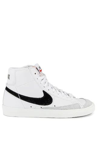 Blazer Mid '77 Sneaker in White, Black & Sail | Revolve Clothing (Global)