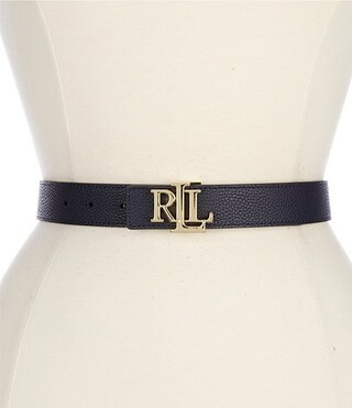 1" Logo Reversible Pebbled Leather Belt | Dillard's