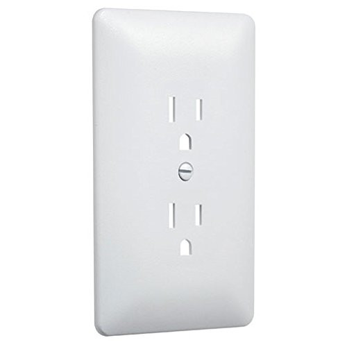Taymac 2000W Masque 2000 1-Gang Decorator Style Wallplate, Paintable Duplex Outlet Cover, White (1-P | Amazon (US)