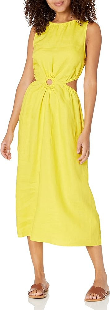 The Drop Women's Sade Linen Cut-Out Midi | Amazon (US)