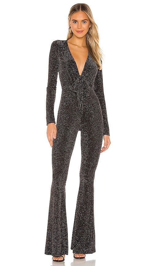 Show Me Your Mumu Martina Jumpsuit in Black,Metallic Silver. - size M (also in L, S, XL, XS) | Revolve Clothing (Global)