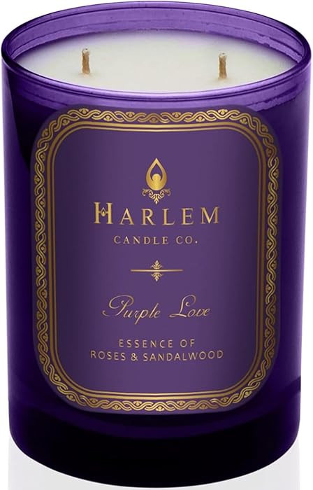 HARLEM CANDLE CO. Purple Love - Luxury Scented Soy Candle, 11 oz - 80-Hour Burn Time | Rose, Sand... | Amazon (US)
