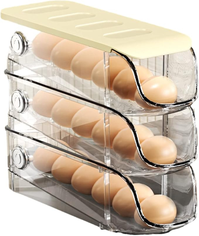 Storage box with single row scrolling and multi-layer stacking creative refrigerator side door pr... | Amazon (US)