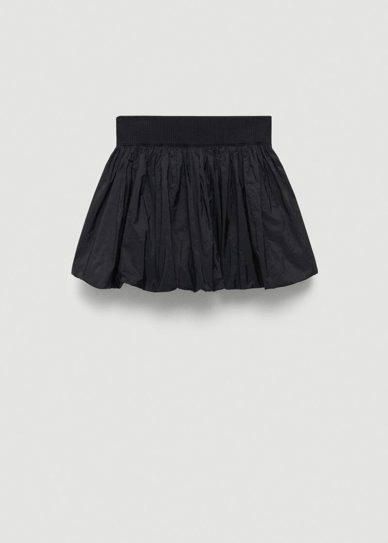 Mini-skirt with ruffed hem  -  Women | Mango USA | MANGO (US)