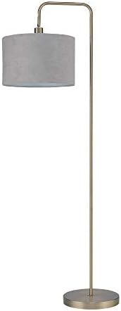 Globe Electric 67398 Barden Floor Lamp, with Shade, Brass with Light Grey | Amazon (US)