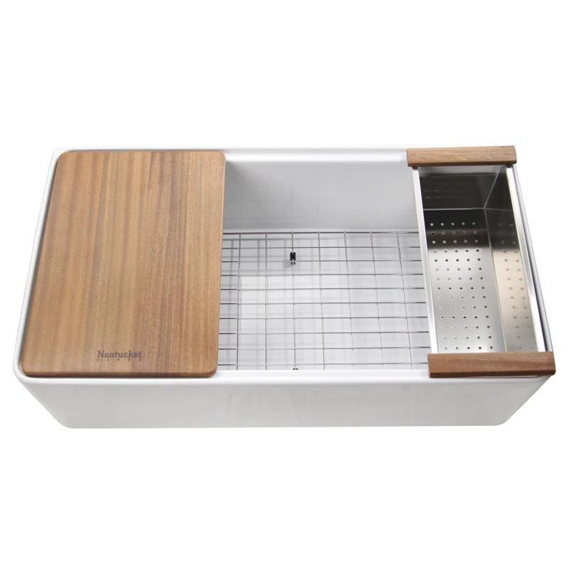 Reversible 33" L x 18" W Farmhouse Kitchen Sink | Wayfair North America