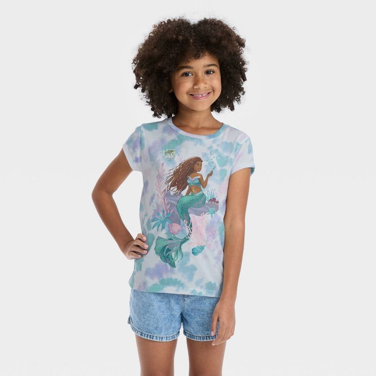 Girls' Disney The Little Mermaid Short Sleeve Graphic T-Shirt | Target