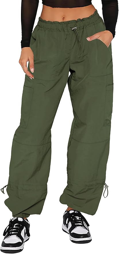 DISCIPBUSH Cargo Pants Women Baggy - Parachute Pants for Women, Rave Pants Y2K Pants, Festival Ou... | Amazon (US)